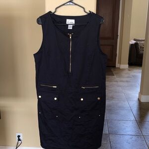 Linea Pocket Dress with  Zipper Detail L